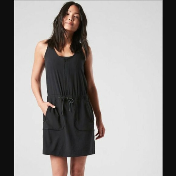 Athleta Pants - ATHLETA Expedition Dress Shorts Black 10 Active Hiking Romper Sleeveless